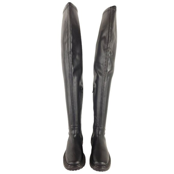 Staud Faux-Leather Belle Boots Size 37 US 7 Black $495 - Picture 5 of 15